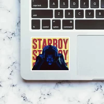 The Weekend - STAR BOY Sticker waterproof vinyl decal for laptop, bike, car & bottle