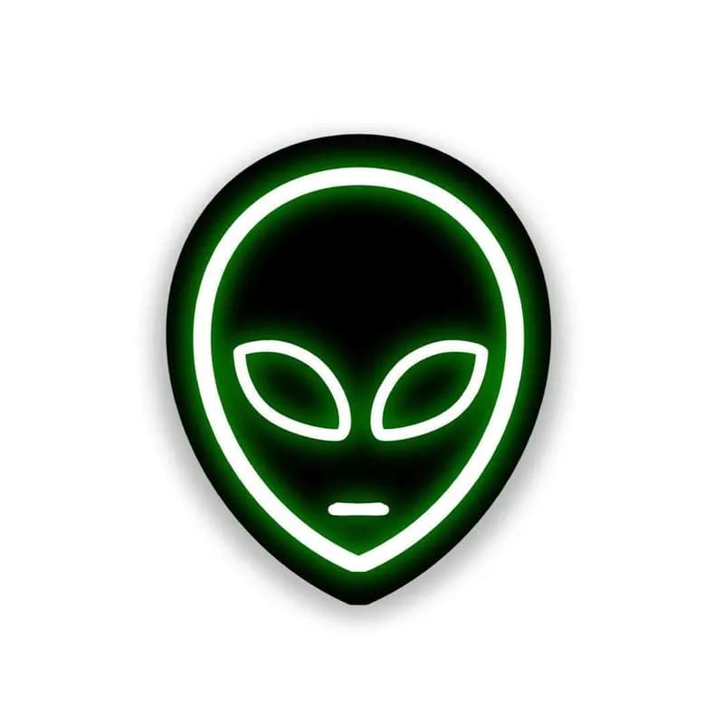 Neon Alien Sticker