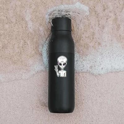 Alien sticker waterproof vinyl decal for laptop, bike, car & bottle