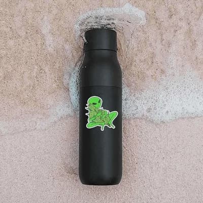 Stoned Alien Sticker waterproof vinyl decal for laptop, bike, car & bottle