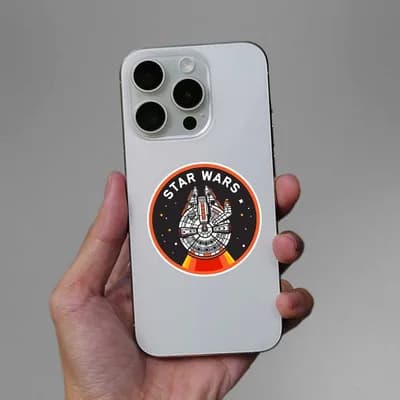 Star Wars Ship Sticker waterproof vinyl decal for laptop, bike, car & bottle