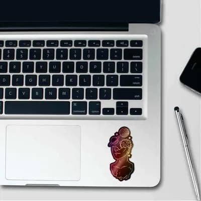 Space Impact Holographic Stickers waterproof vinyl decal for laptop, bike, car & bottle