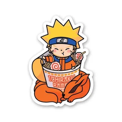 Naruto Ramen Sticker waterproof vinyl decal for laptop, bike, car & bottle