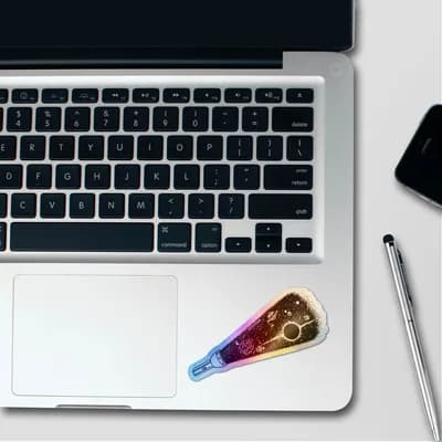 Galaxy Beam Holographic Stickers waterproof vinyl decal for laptop, bike, car & bottle