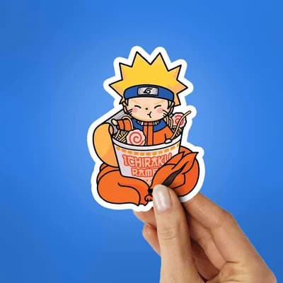 Naruto Ramen Sticker waterproof vinyl decal for laptop, bike, car & bottle