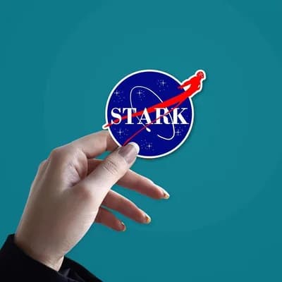 Stark Industries Sticker waterproof vinyl decal for laptop, bike, car & bottle