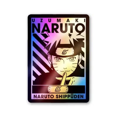 Naruto Uzumaki Holographic Stickers waterproof vinyl decal for laptop, bike, car & bottle