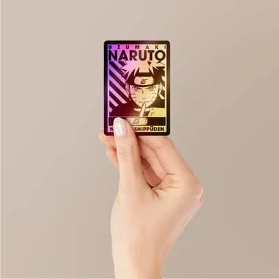 Naruto Uzumaki Holographic Stickers waterproof vinyl decal for laptop, bike, car & bottle