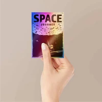 Space Journey Holographic Stickers waterproof vinyl decal for laptop, bike, car & bottle