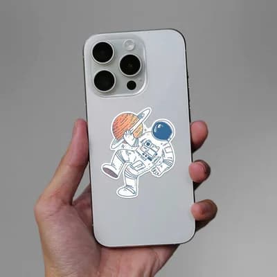 Astronaut Floting Sticker waterproof vinyl decal for laptop, bike, car & bottle