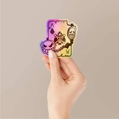 Pirate Ace Card Holographic Stickers waterproof vinyl decal for laptop, bike, car & bottle