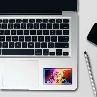 Ryomen Sukuna Holographic Sticker waterproof vinyl decal for laptop, bike, car & bottle