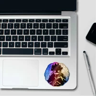 Luffy Awakening Holographic Sticker waterproof vinyl decal for laptop, bike, car & bottle