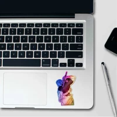 Toji Back Holographic Sticker waterproof vinyl decal for laptop, bike, car & bottle