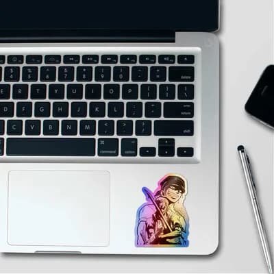 Zoro Holographic Stickers waterproof vinyl decal for laptop, bike, car & bottle