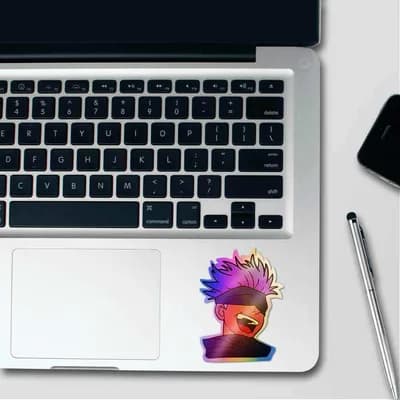 Gojo Holographic Stickers waterproof vinyl decal for laptop, bike, car & bottle