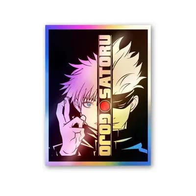 Satoru Gojo Holographic Stickers waterproof vinyl decal for laptop, bike, car & bottle