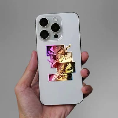 Eren Transform Holographic Sticker waterproof vinyl decal for laptop, bike, car & bottle