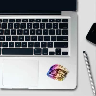 Treppy Eye Holographic Stickers waterproof vinyl decal for laptop, bike, car & bottle