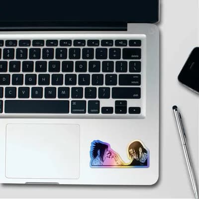 Itachi And Sasuke Uchiha Holographic Stickers waterproof vinyl decal for laptop, bike, car & bottle