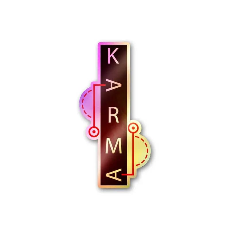 Karma Holographic Sticker