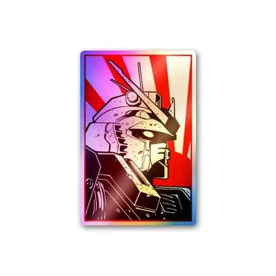 Mobile Suit Rx 78 Holographic Sticker waterproof vinyl decal for laptop, bike, car & bottle
