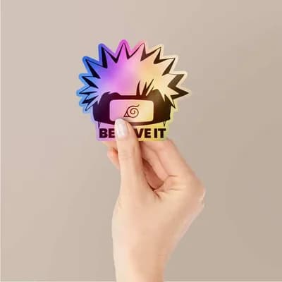 Naruto Holographic Stickers waterproof vinyl decal for laptop, bike, car & bottle