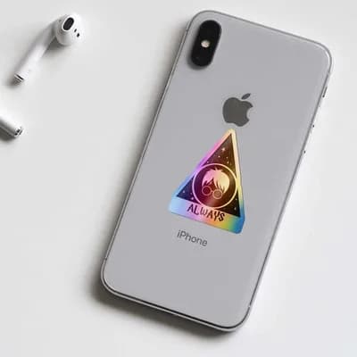 Always Holographic Stickers waterproof vinyl decal for laptop, bike, car & bottle