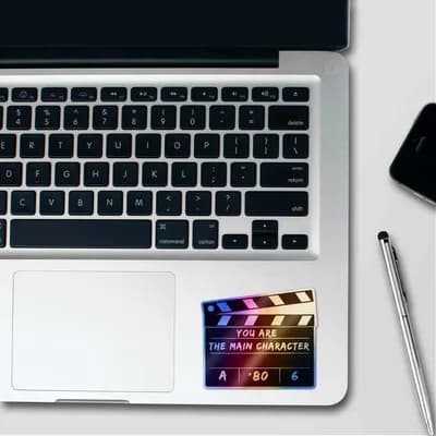 You Are The Main Character Holographic Sticker waterproof vinyl decal for laptop, bike, car & bottle