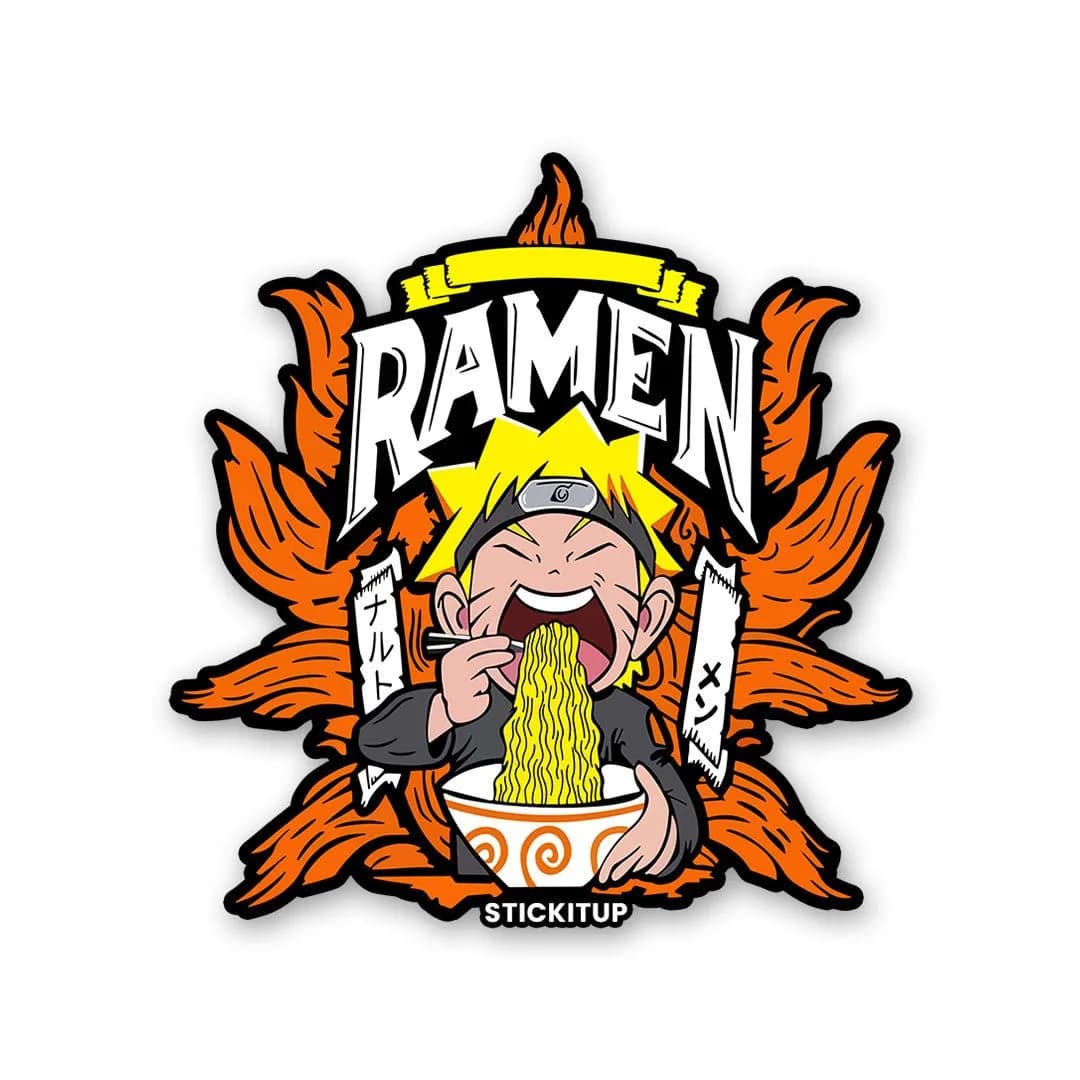 Ramen Naruto Sticker waterproof vinyl decal for laptop, bike, car & bottle