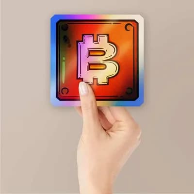Bitcoin Holographic Stickers waterproof vinyl decal for laptop, bike, car & bottle