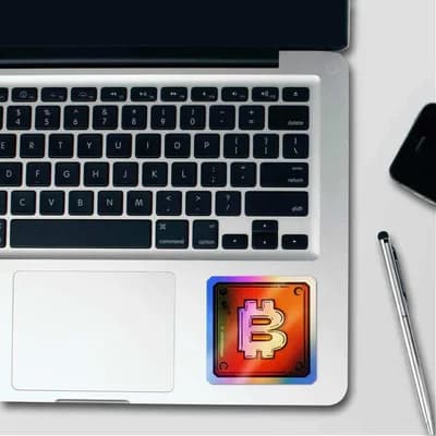 Bitcoin Holographic Stickers waterproof vinyl decal for laptop, bike, car & bottle