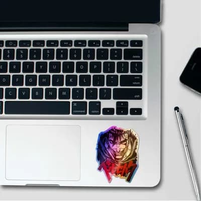 Guts Berserk Holographic Sticker waterproof vinyl decal for laptop, bike, car & bottle