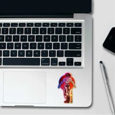 Yujiro Hanma Demon Back Holographic Sticker waterproof vinyl decal for laptop, bike, car & bottle