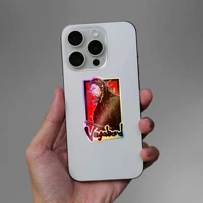 Vagabond Ronin Spirit Holographic Sticker waterproof vinyl decal for laptop, bike, car & bottle