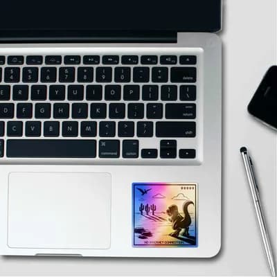 No Internet Connection Holographic Sticker waterproof vinyl decal for laptop, bike, car & bottle