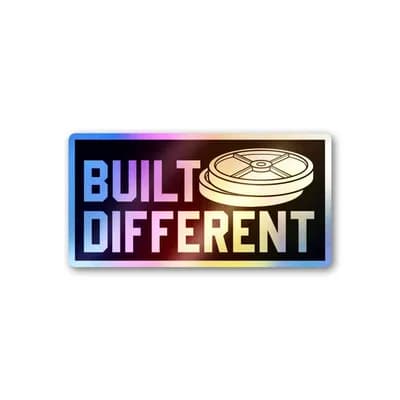 Build Different Holographic Sticker waterproof vinyl decal for laptop, bike, car & bottle