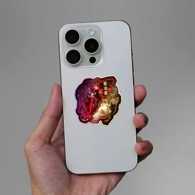 Geto Cursed Spirit Manipulator Holographic Sticker waterproof vinyl decal for laptop, bike, car & bottle