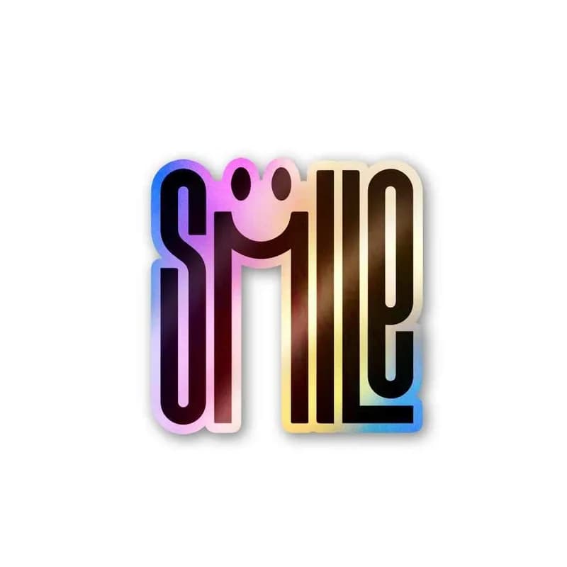 Smile Holographic Stickers