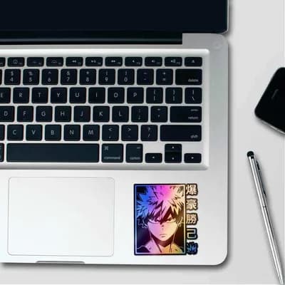 Katsuki Bakugo Holographic Stickers waterproof vinyl decal for laptop, bike, car & bottle