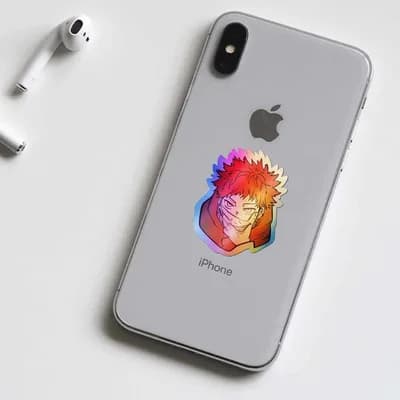 Yuji Holographic Stickers waterproof vinyl decal for laptop, bike, car & bottle