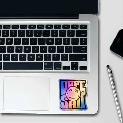 Dope Sheet Holographic Sticker waterproof vinyl decal for laptop, bike, car & bottle