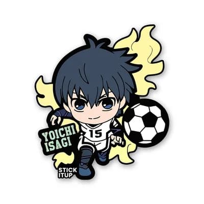 Isagi Chibi Sticker waterproof vinyl decal for laptop, bike, car & bottle