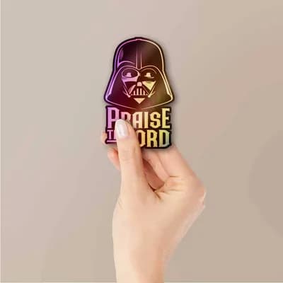 Praise The Lord Holographic Sticker waterproof vinyl decal for laptop, bike, car & bottle