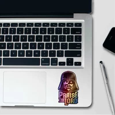 Praise The Lord Holographic Sticker waterproof vinyl decal for laptop, bike, car & bottle