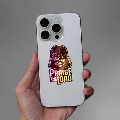 Praise The Lord Holographic Sticker waterproof vinyl decal for laptop, bike, car & bottle