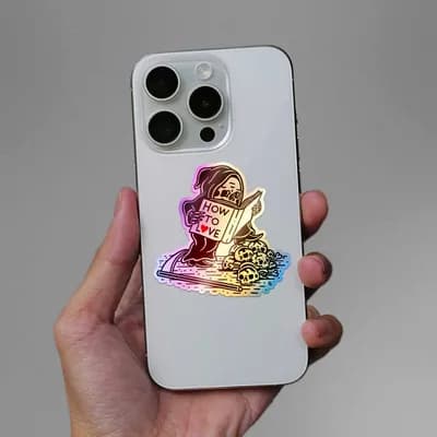 How To Love Holographic Sticker waterproof vinyl decal for laptop, bike, car & bottle
