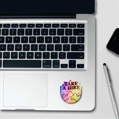 Take a Hike Holographic Stickers waterproof vinyl decal for laptop, bike, car & bottle