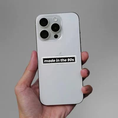 Made In The 90s Sticker waterproof vinyl decal for laptop, bike, car & bottle