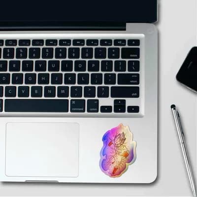 Vegeta Holographic Stickers waterproof vinyl decal for laptop, bike, car & bottle